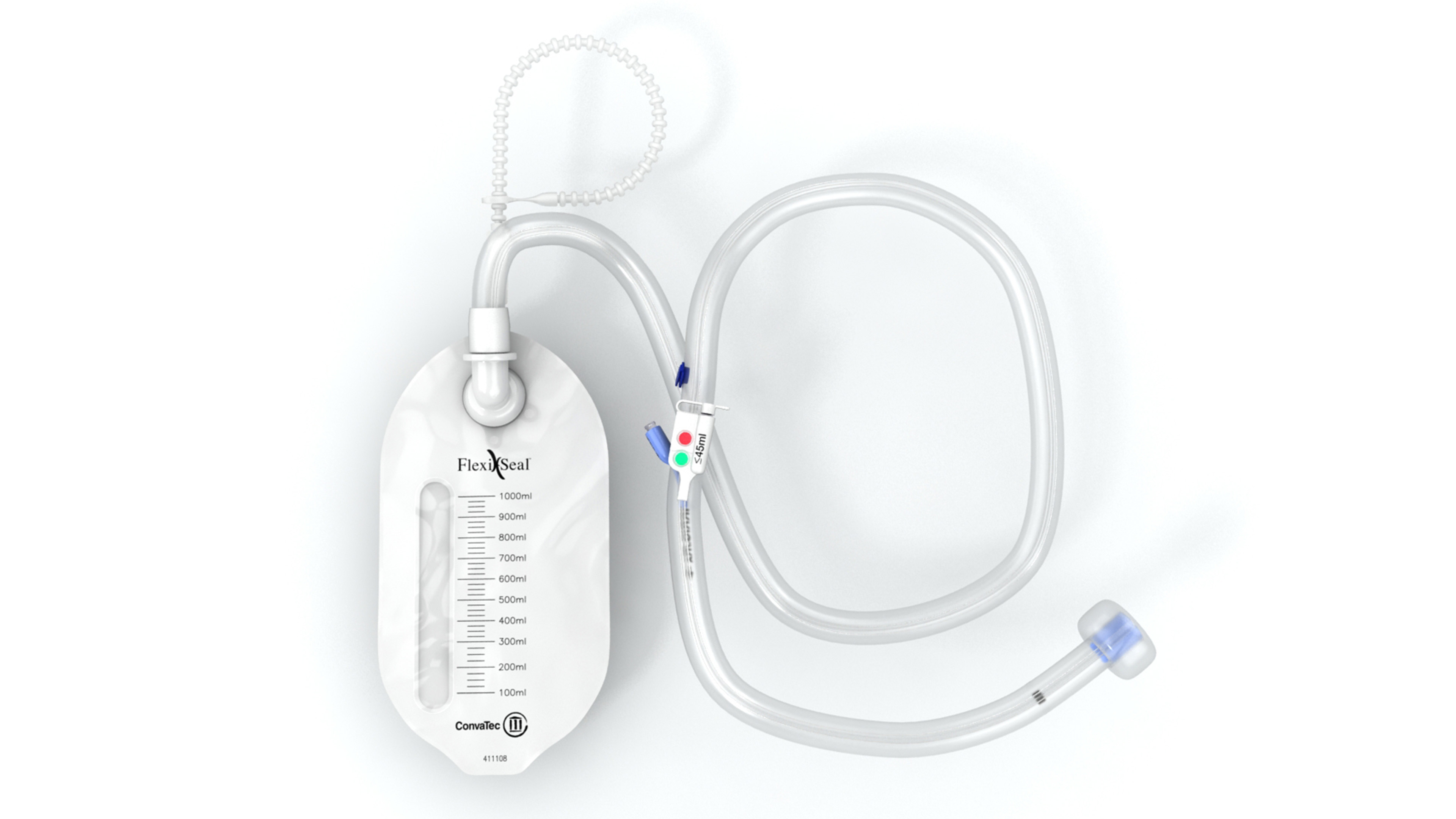 un stéthoscope avec un capuchon bleu et blanc