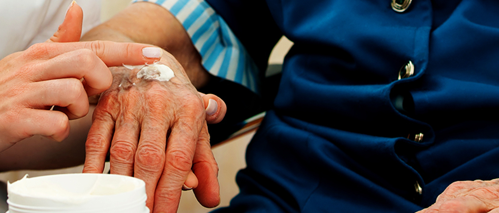 a close-up of hands holding a white flower