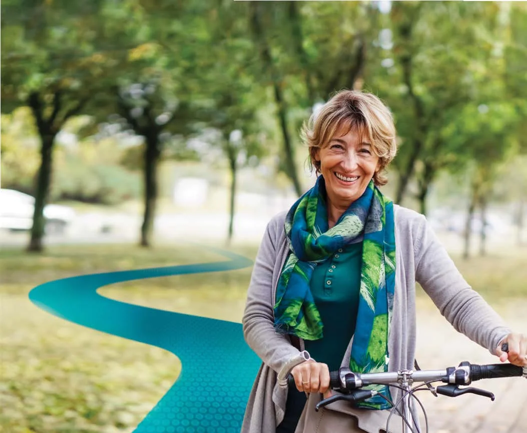 a person riding a bicycle